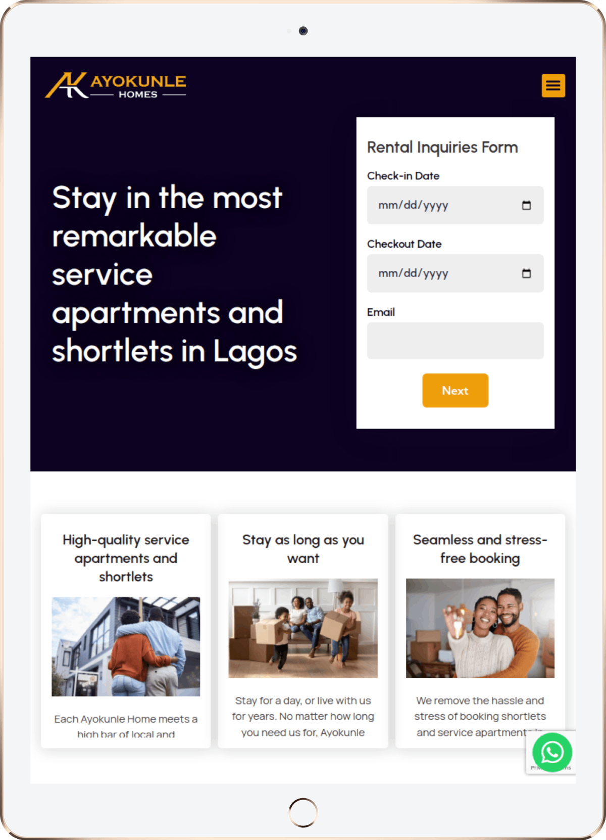 BranBloc - Website Design and E-commerce Solution - ayokunlehomes com mobile 1